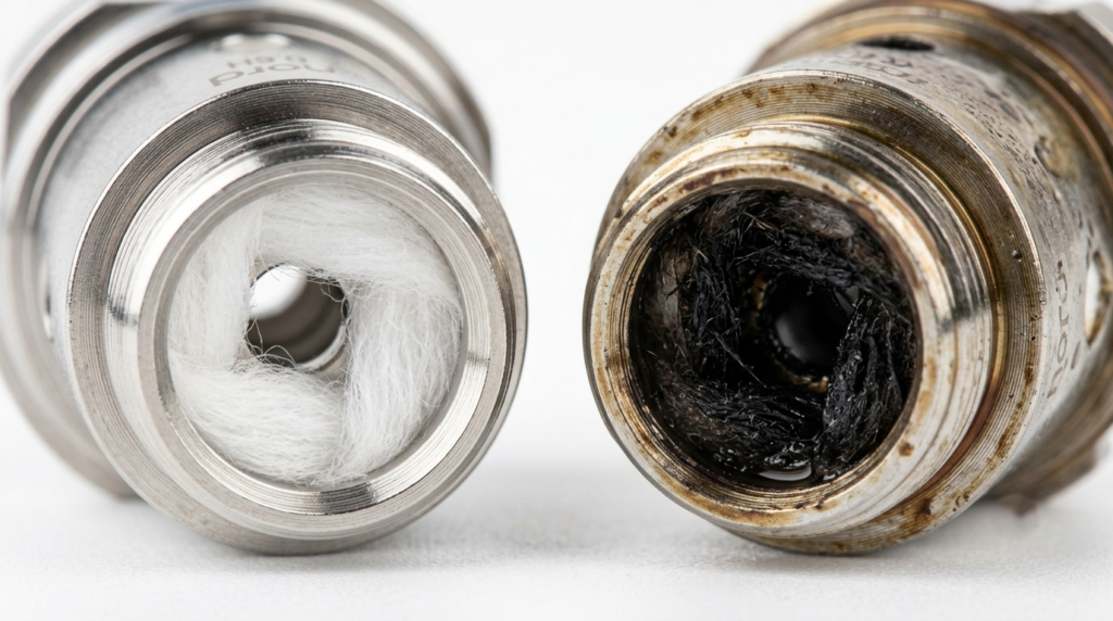 Ultimate Guide to How to Fix a SMOK Nord: Troubleshooting, Usage & Expert Tips 2026 6 Burnt coil inside a SMOK Nord pod system